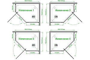 Душевой уголок Royal Bath TR RB1080TR-C-BL 80х100 матовое стекло/профиль черный купить в интернет-магазине Sanbest