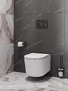 Унитаз подвесной BelBagno Unique BB007CH-TOR/SC белый, безободковый, с крышкой микролифт, слив-торнадо купить в интернет-магазине Sanbest