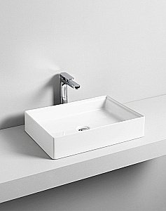 Раковина накладная Artceram SCALINO 55 SCL002 01 00 белая купить в интернет-магазине Sanbest