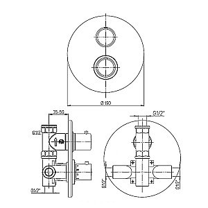 Смеситель для душа PAINI Cox 78PZ690TH черный матовый купить в интернет-магазине сантехники Sanbest