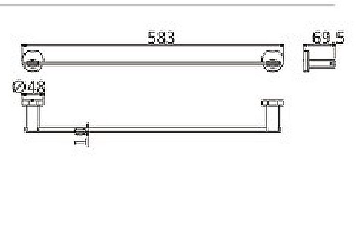 Полотенцедержатель CeramaLux Loft 53908 хром купить в интернет-магазине сантехники Sanbest
