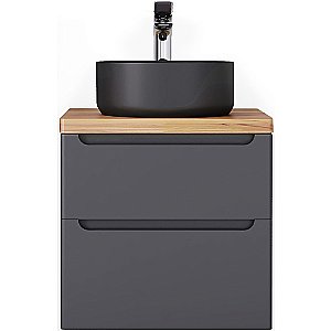 Тумба с раковиной Jorno Wood 60 серая для ванной в интернет-магазине Sanbest