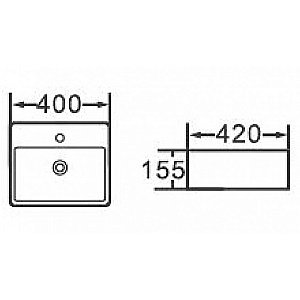 Раковина Esbano Circon 40 ESRNCIRC40W белая купить в интернет-магазине Sanbest
