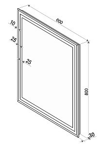 Зеркало Континент Пронто Люкс ЗЛП154 60x80 в ванную от интернет-магазине сантехники Sanbest