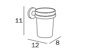 Стакан Inda One A2410ANE03 черный матовый купить в интернет-магазине сантехники Sanbest