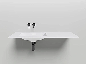 Раковина врезная снизу столешницы Salini MAREA 06 1802206M 55 из искусственного камня S-Stone, белая матовая купить в интернет-магазине Sanbest