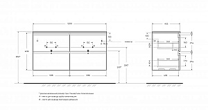 Тумба с раковиной BelBagno UNO 120 Bianco Opaco для ванной в интернет-магазине Sanbest
