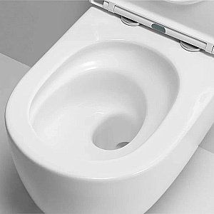 Унитаз подвесной  BERGES Tornas 082137 безободковый, слив торрнадо, с крышкой микролифт купить в интернет-магазине Sanbest