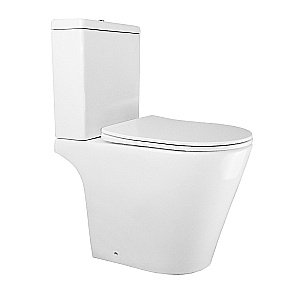 Унитаз напольный AZARIO Flin AZ-1363C безободковый, с бачком, с крышкой микролифт, глянцевый белый купить в интернет-магазине Sanbest