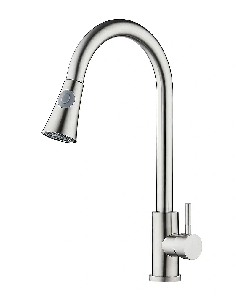 Смеситель для кухни Orange Steel M99-120st сталь купить в интернет-магазине сантехники Sanbest