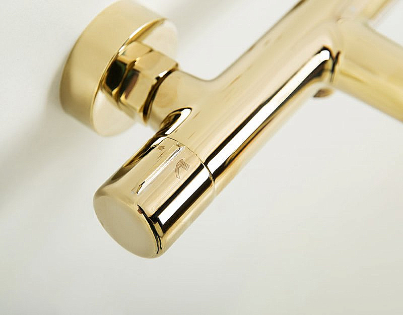 Смеситель для ванны BelBagno UNO-VASM/DFS-ORO золото купить в интернет-магазине сантехники Sanbest