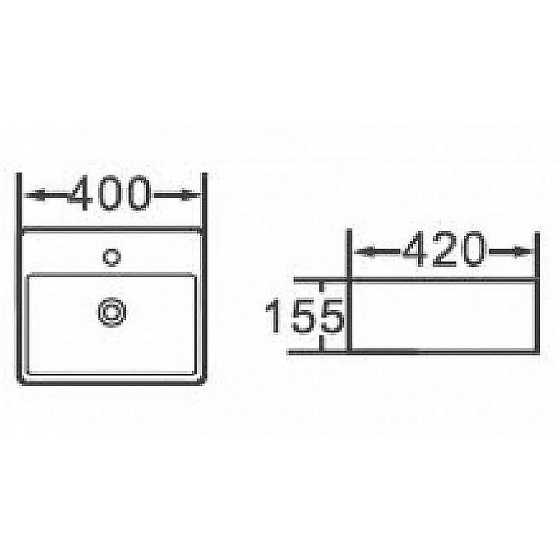 Раковина Esbano Circon 40 ESRNCIRC40W белая купить в интернет-магазине Sanbest