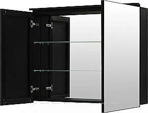 Зеркальный шкаф De Aqua Алюминиум 261761 100 черный купить в интернет-магазине сантехники Sanbest