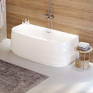 Акриловая ванна Cezares LUX 170х80 CZR-LUX-WALL-170-80-58 белая купить в интернет-магазине Sanbest