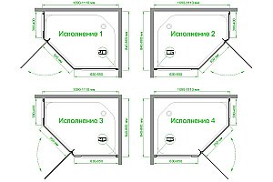 Душевой уголок Royal Bath TR RB1185TR-C-BL 85х110 матовое стекло/профиль черный купить в интернет-магазине Sanbest