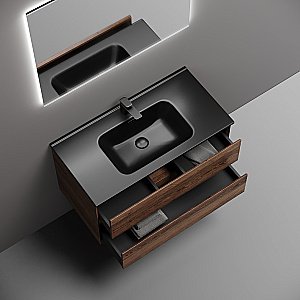 Тумба с раковиной Sancos Marmi 2.0 90 MR2.090ECH дуб чарльстон для ванной в интернет-магазине Sanbest