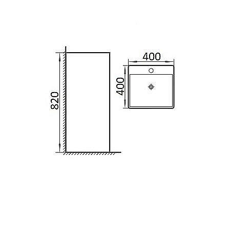 Раковина напольная Ceramalux N 40 P7004LВ черная купить в интернет-магазине Sanbest