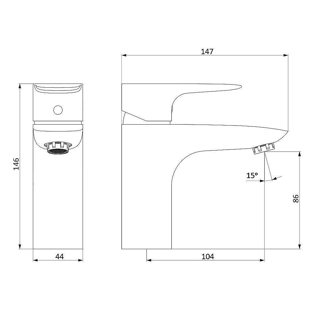 Смеситель для раковины RedBlu by Damixa Origin Evo 780210000 купить в интернет-магазине сантехники Sanbest