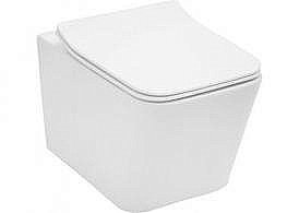 Унитаз подвесной Aquanet Rimless Tavr-W BL-103N-WHT с крышкой микролифт, безободковый купить в интернет-магазине Sanbest