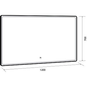 Зеркало c LED-подсветкой Dreja POINT 120x70 белый в ванную от интернет-магазине сантехники Sanbest