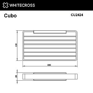 Мыльница WhiteCross Cubo CU2424NIB никель брашированный купить в интернет-магазине сантехники Sanbest