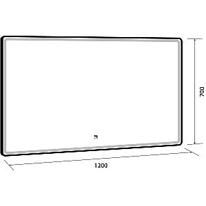 Зеркало c LED-подсветкой Dreja POINT 120x70 белый в ванную от интернет-магазине сантехники Sanbest