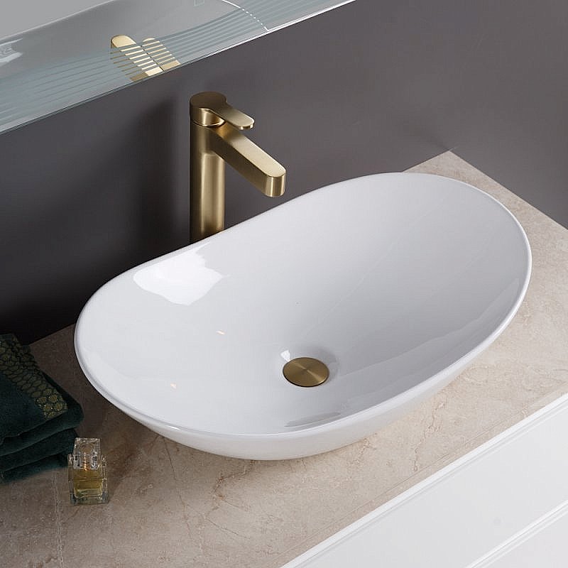Раковина накладная BelBagno 60,5 BB1404 белая купить в интернет-магазине Sanbest