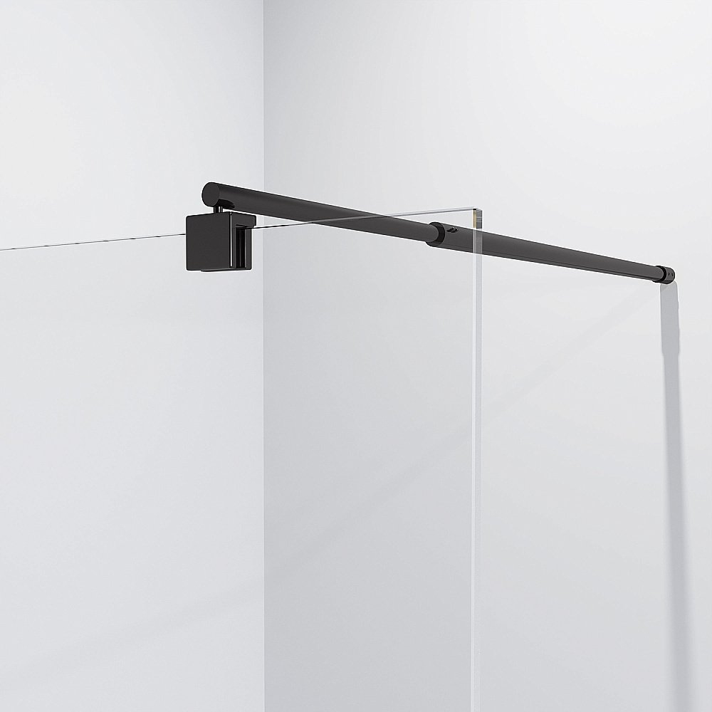 Душевое ограждение Niagara Nova, NG-683-11Black, 110x195, прозрачное, одностенное, регулировка размеров купить в интернет-магазине Sanbest