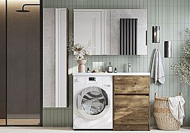 Тумба с раковиной Акватон Лондри 60 дуб рустикальный для ванной в интернет-магазине Sanbest