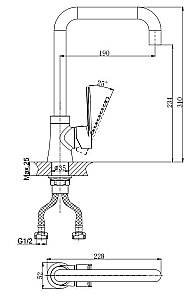 Смеситель для кухни Rush Denis DN0335-22 купить в интернет-магазине сантехники Sanbest