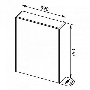 Зеркальный шкаф Aquanet Палермо 60 купить в интернет-магазине сантехники Sanbest