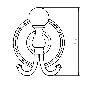 Крючок Migliore Provance ML.PRO-60.509.CR белая керамика с декором/хром купить в интернет-магазине сантехники Sanbest