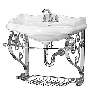 Консоль с раковиной на 3 отверстия Migliore Bella 100 ML.BLL-24.101.CR хром для ванной в интернет-магазине сантехники Sanbest