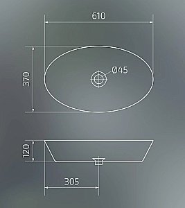 Раковина накладная Gid Lago 61 N9397 51141 белая купить в интернет-магазине Sanbest