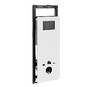Инсталляция для унитаза WasserKraft Salm 27TLT.010.ME.WH.MB03 белая панель/кнопка черная матовая купить в интернет-магазине сантехники Sanbest