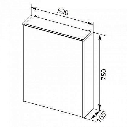 Зеркальный шкаф Aquanet Палермо 60 купить в интернет-магазине сантехники Sanbest