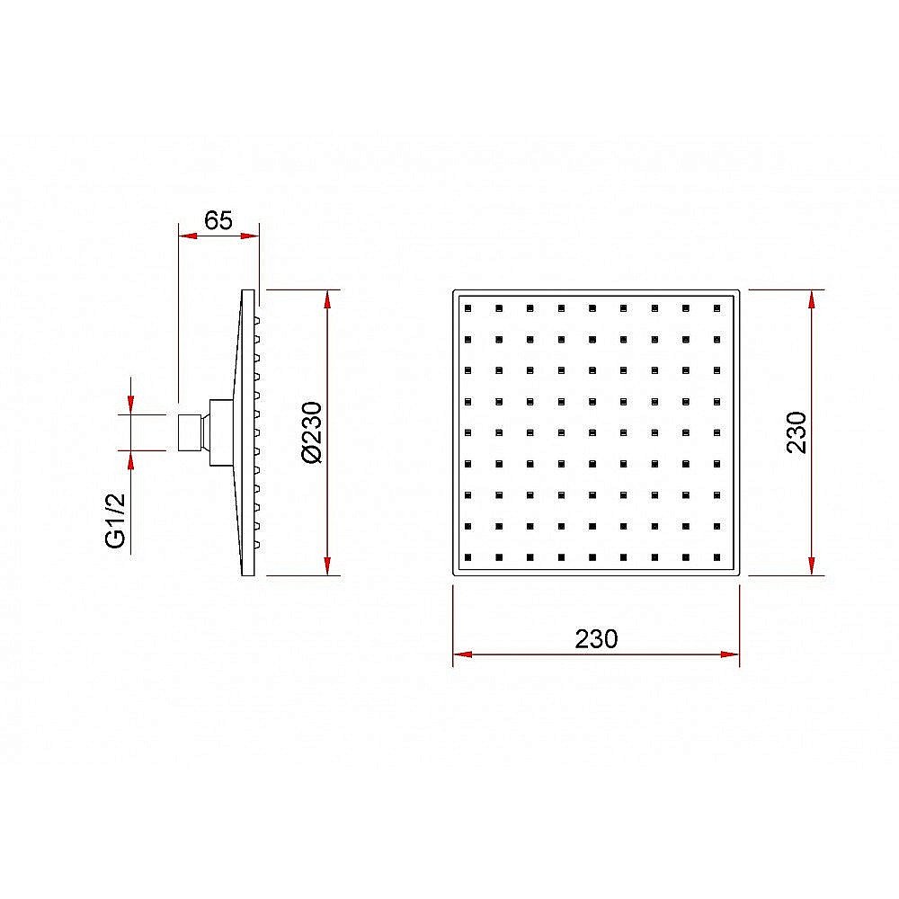 Верхний душ Berges NARDIS 72002 черный купить в интернет-магазине сантехники Sanbest