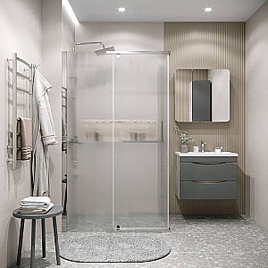 Душевой уголок Grossman Pragma 110х90 120.K33.03.1290.10.02 стекло шиншилла/профиль хром купить в интернет-магазине Sanbest