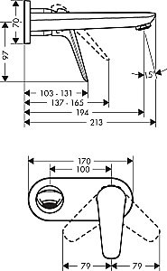 Смеситель для раковины Hansgrohe Novus 195 71127000 купить в интернет-магазине сантехники Sanbest