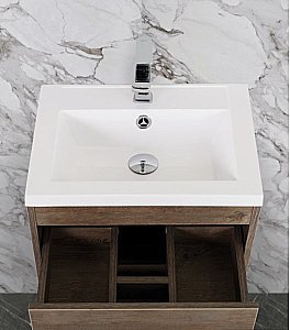 Тумба с раковиной Art&Max Family 58 Бетон Экзотик 2 ящика для ванной в интернет-магазине Sanbest