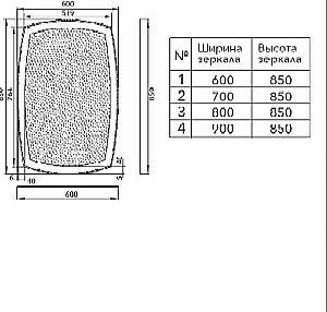 Зеркало Aquanet Тоскана 60х85 в ванную от интернет-магазине сантехники Sanbest