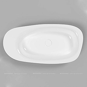 Раковина накладная WhiteCross Moonstone F 70 0732.070035.10100 черная, белая купить в интернет-магазине Sanbest