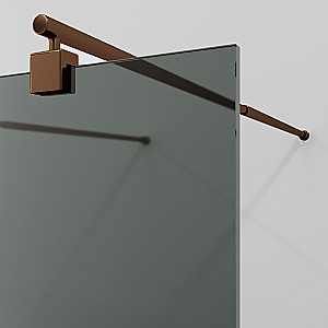 Душевое ограждение WasserKRAFT Vechte 60W46RG-TG 110 фиксатор розовое золото/стекло тонированное купить в интернет-магазине Sanbest