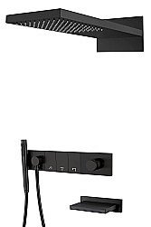 Душевая система Boheme Zodiac 132-2-B черная матовая купить в интернет-магазине сантехники Sanbest