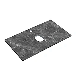 Столешница Sancos 80 TT80A1X с отверстием под смеситель, черная для ванной в интернет-магазине сантехники Sanbest