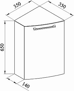 Шкаф подвесной De Aqua Тока 35 белый для ванной в интернет-магазине сантехники Sanbest