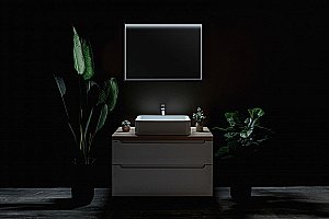 Зеркало с подсветкой ART&MAX Aversa AM-Ave-900-650-DS-F в ванную от интернет-магазине сантехники Sanbest