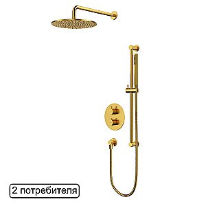 Душевая система WhiteCross Y YSET09GLB матовое золото купить в интернет-магазине сантехники Sanbest