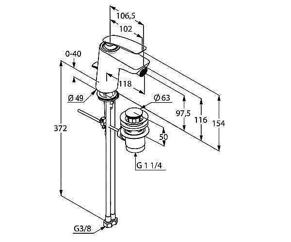 Смеситель для биде Kludi Balance 522169175 купить в интернет-магазине сантехники Sanbest