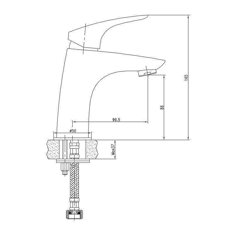 Смеситель для раковины Aquanet Techno SD90883 купить в интернет-магазине сантехники Sanbest